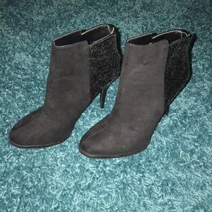 Sparked Heel Black Booties